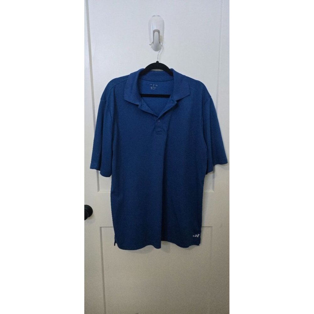 Mens XL Blue Polo Shirt By BCG 100% Polyester